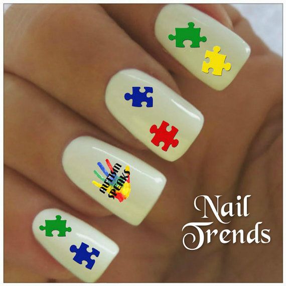 Autism Awareness Vinyl Nail Stickers Art Decals Autism Awareness Vinyl Nail Stickers Art Decals