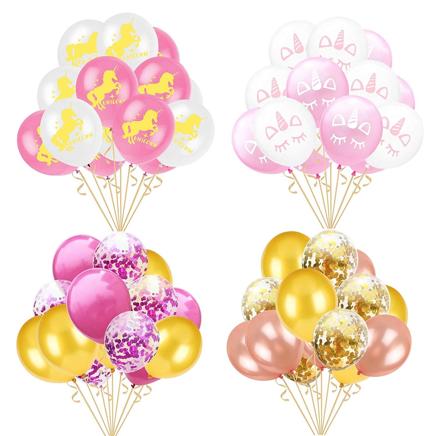 12/" Unicorn Balloons Confetti Ballon Latex Boy Girl Birthday Party Wedding Decor