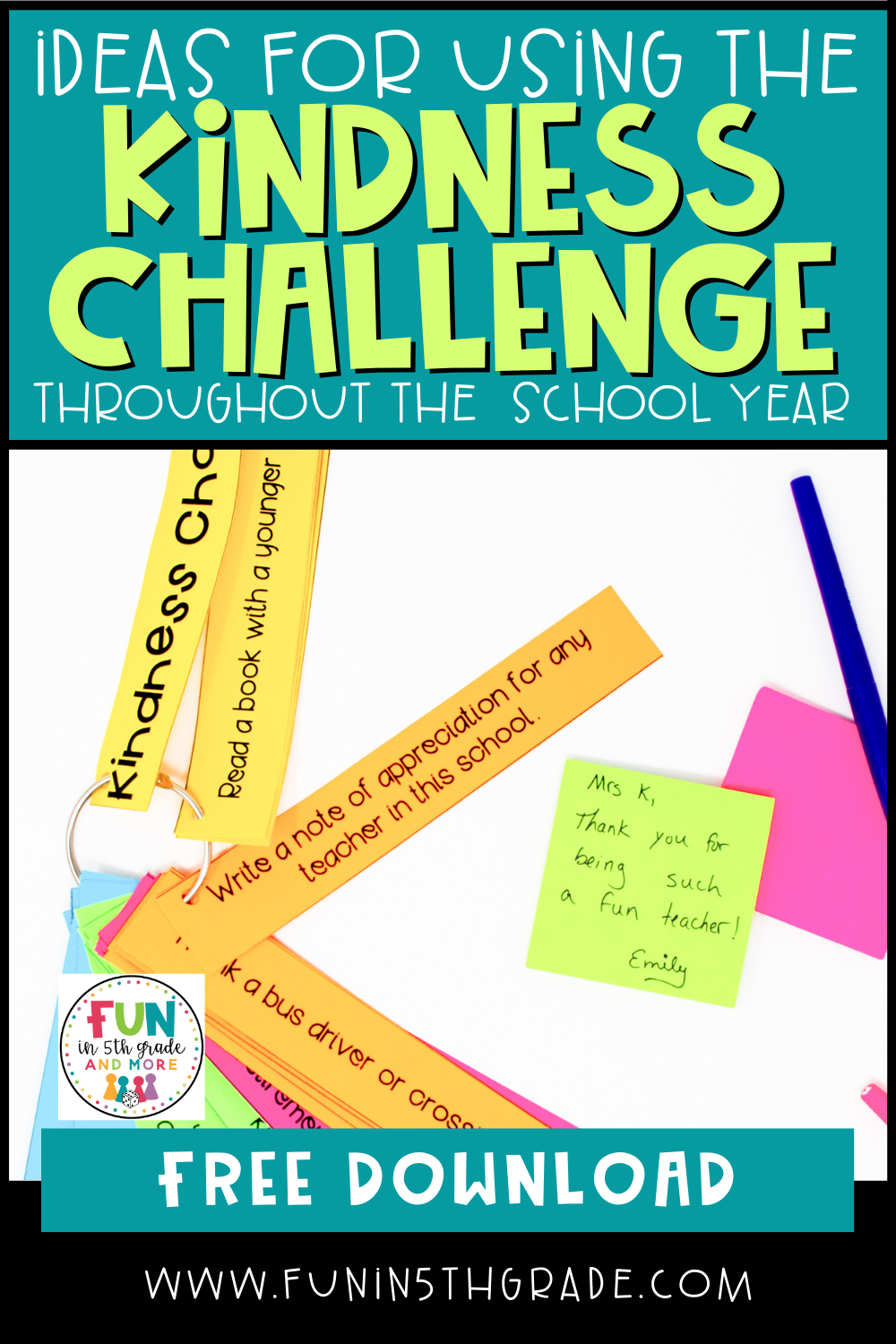 Ideas For Kindness Challenge Fun In 5th Grade MORE a-card-with-the-words-kindness-matters-written-in-floral-wreaths-and
