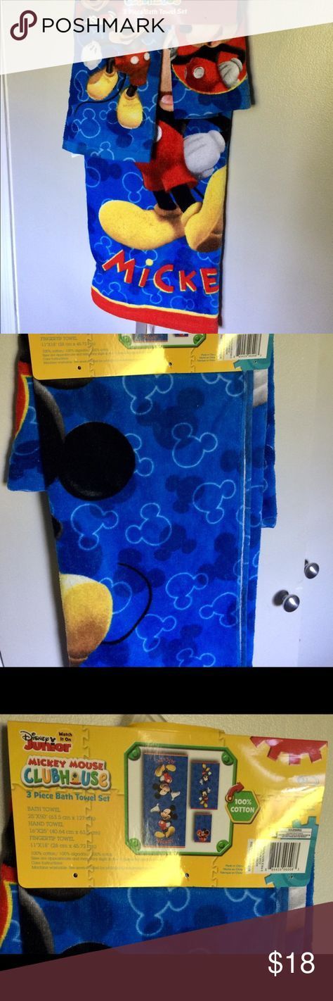 Disney Mickey Mouse Baby Bath Towel Set Cotton Disney Mickey Mouse Baby Bath Tow...