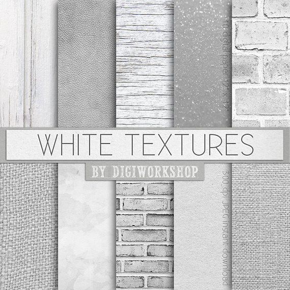 white backgrounds plaster leather canvas scrapbook papers white wood brick burlap Pure White Textures Digital Paper