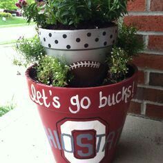 Ohio state buckeyes flower pots #ohiostatebuckeyes Ohio state buckeyes flower pots #ohiostatebuckeyes
