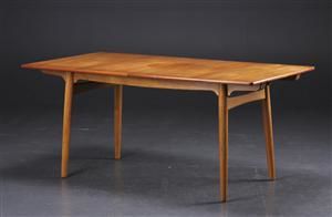 Hans j. wegner. spisebord model at 310 med udtræk, teak og eg ...