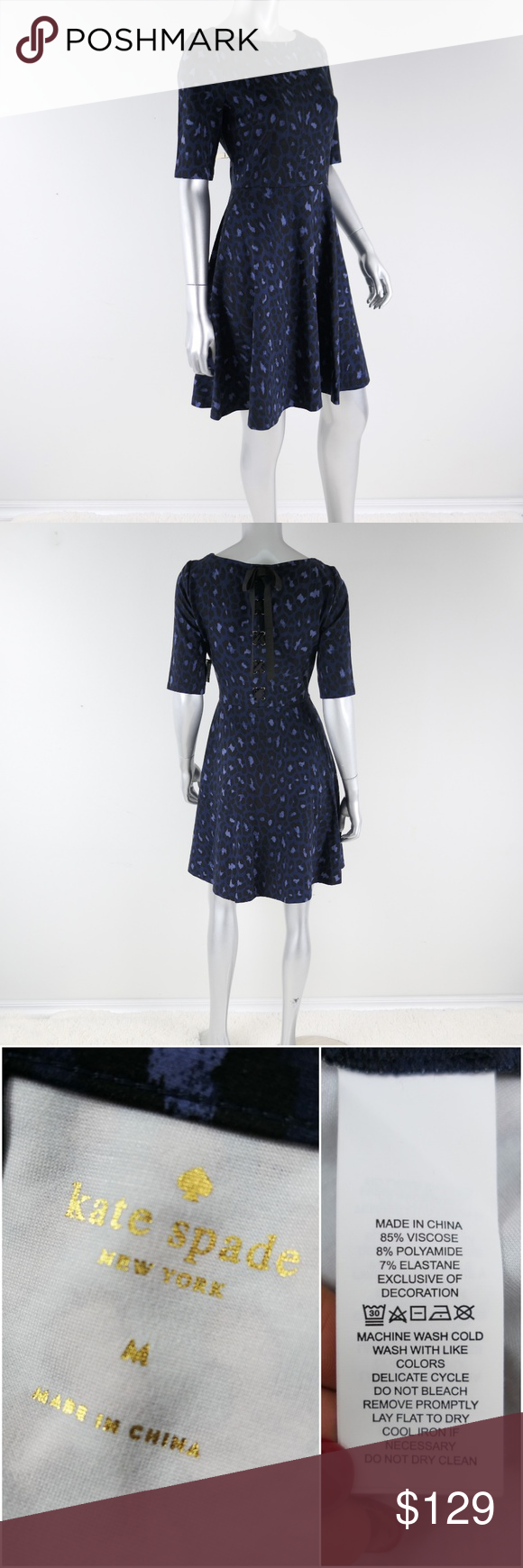 kate spade lace up ponte dress