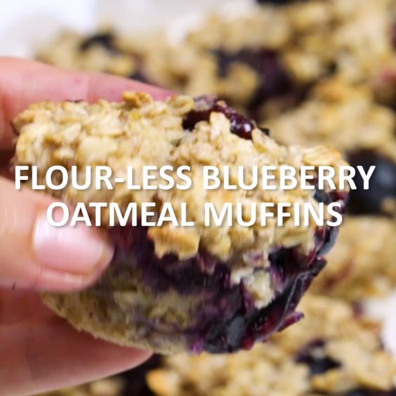 Flourless Blueberry Oatmeal Muffins Flourless Blueberry Oatmeal Muffins