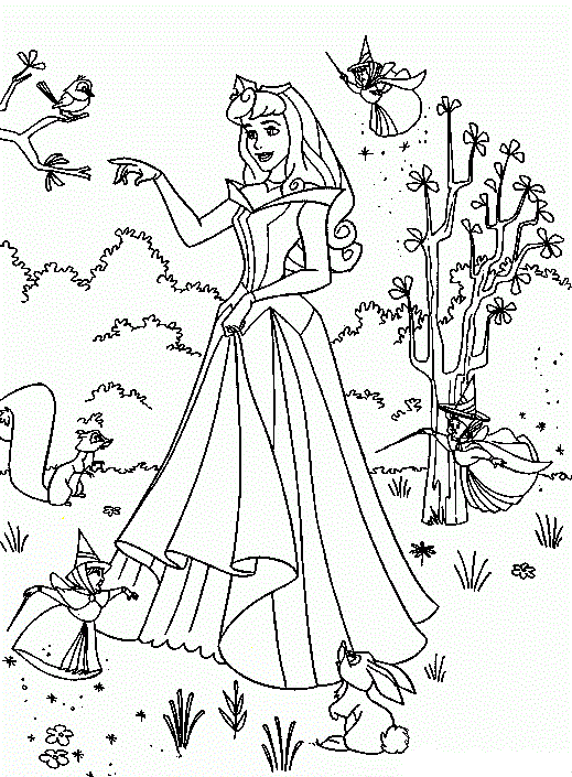 Las Princesas Para Colorear Princesa Aurora Para Imprimir