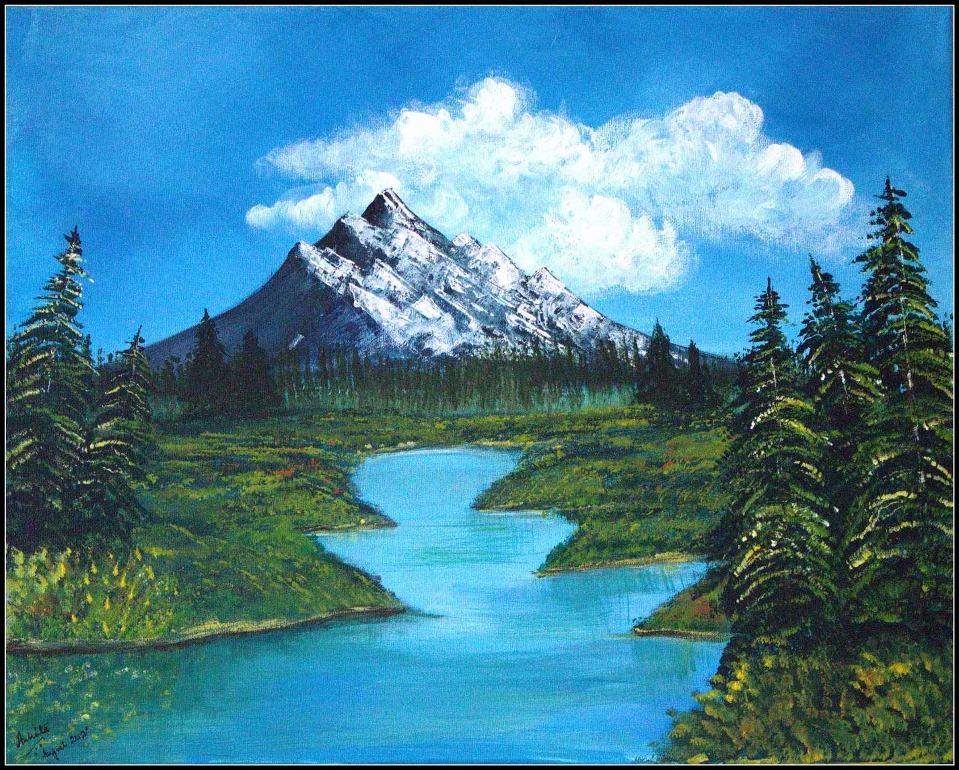 Large Oil Painting 39 3 X 27 5 Spring Mountains Carpathian Forest Forest Landscape Painting Original Realism Painting Spring Forest Large
