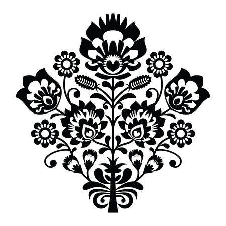 Folk Art Flowers, Flower Art, Painting Flowers, Redwork Embroidery, Embroidery Patterns, Art Floral, Floral Flowers, Bordado Popular, Polish Tattoos