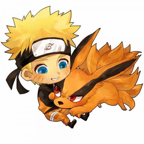 resultado de imagen para naruto y kurama chibi naruto pinterest