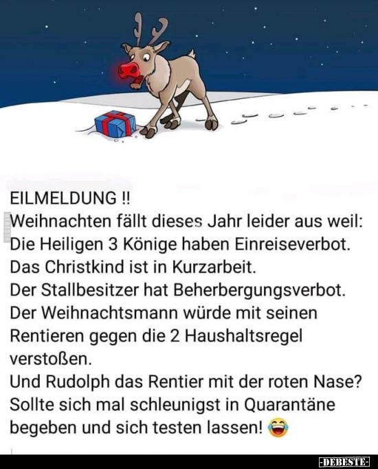 EILMELDUNG !! Weihnachten fällt dieses Jahr leider aus