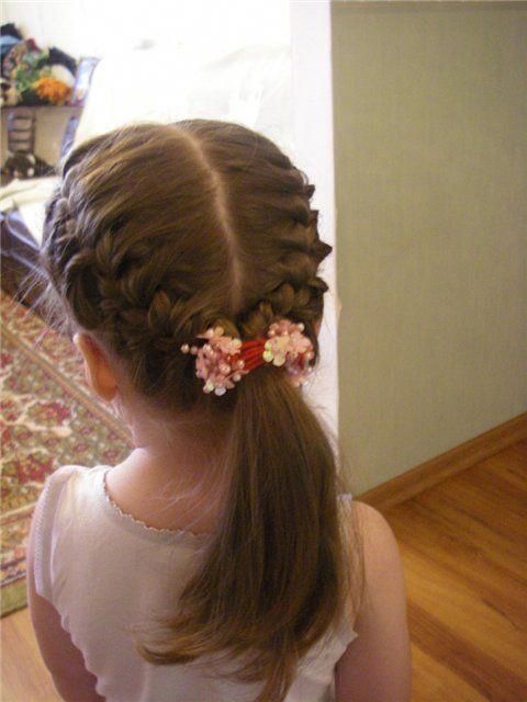 Double braided hairstyle