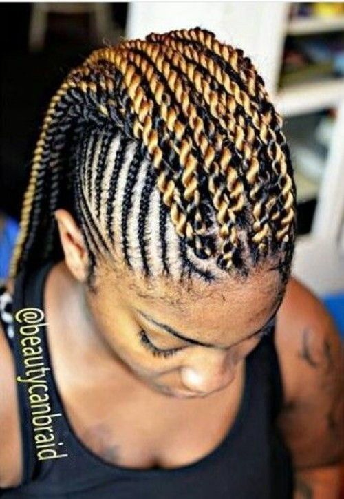 Mohawk With highlights Blond Hairstyles, New Natural Hairstyles, African Braids Hairstyles, Kids Hairstyles, Braided Hairstyles, Rave Hairstyles, Hairstyles Pictures, Braided Updo, Braided Mohawk Black Hair
