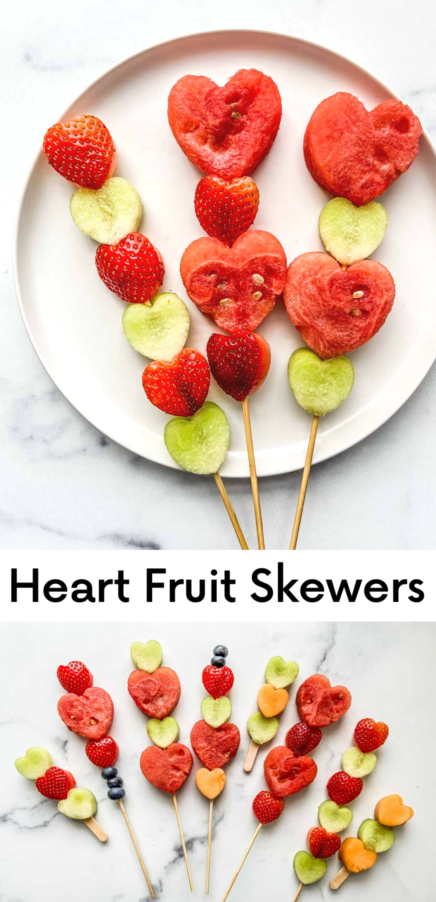 Are you in need of a healthy snack for Valentine’s Day? These ridiculously cute and easy skewers are quick to make and fun to eat! You can use strawberries, watermelons, cantaloupe, honeydew, and blueberries to make these. Healthy Skewers, Fruit Skewers, Strawberry Watermelon, Easy Strawberry, Veggie Snacks, Easy Snacks, Easy Meals