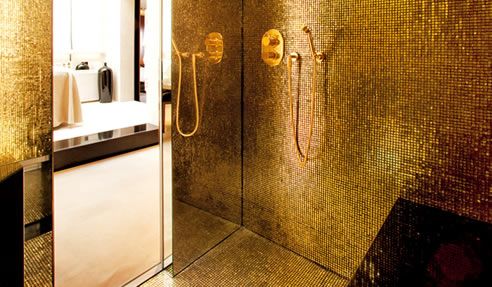 Gold Mosaic Tile Bathroom Tiles Trends