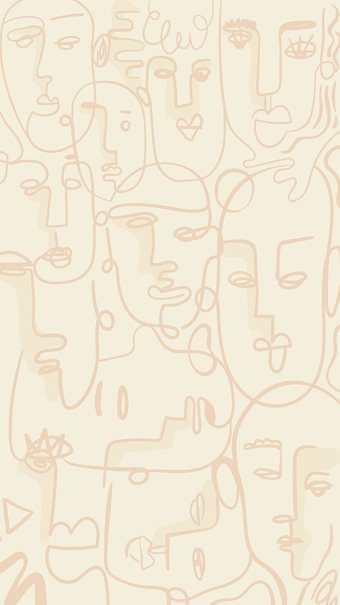 Jul 12, 2020 - Download free illustration of Abstract face line drawing on a beige background design resource by Techi about line art, one line drawing, abstract Iphone Wallpaper Pattern, Abstract Iphone Wallpaper, Cute Patterns Wallpaper, Iphone Background Wallpaper, Ipad Wallpaper, Aesthetic Iphone Wallpaper, Pattern Lockscreen, Iphone Wallpaper Illustration, Ipad Background