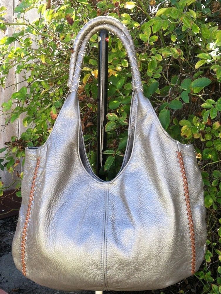 Silver Taupe Leather Tote Purse Rustic Style Bag Medium Handbag ...
Rustic Leather Purses