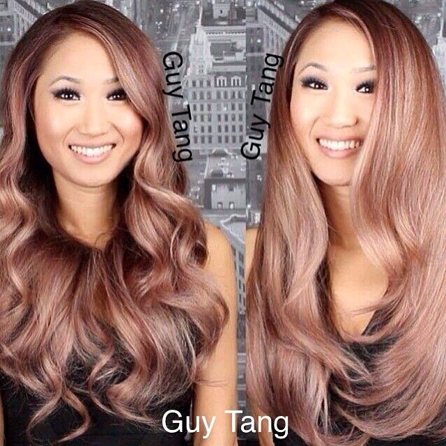 Rose Gold Color Ombre Video link: https://www.youtube.com/watch?v ... Rose gold hair, surprised how much I like this.