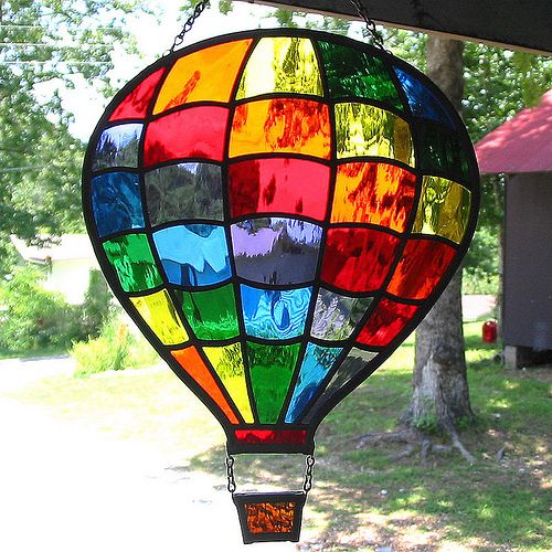 Stained glass hot air balloon