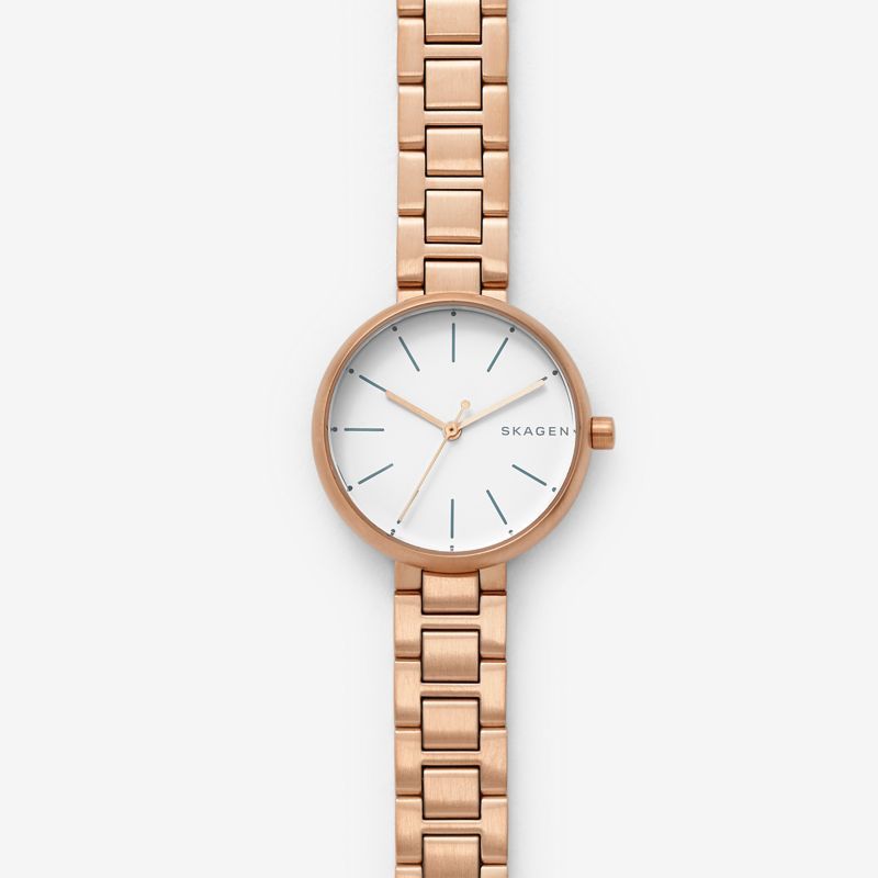Skagen SKW2619 - Analogico | Movimiento: Cuarzo - Material Caja: Acero Inoxidable - Material Malla: Acero Inoxidable Skagen, Latest Women Watches, Modern Watches, Three Hands, Gold Watch, Leather Straps, Bracelet Watch, Refined, Fashion Jewelry