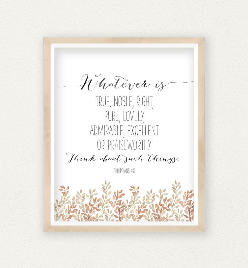 Bible Verse Philippians Print Nursery Home Decor Scripture Quote Canvas Painting