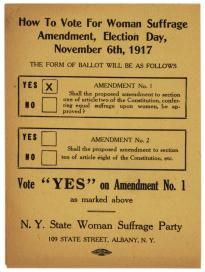 1917 Ballot Suffrage Movement Women Right To Vote