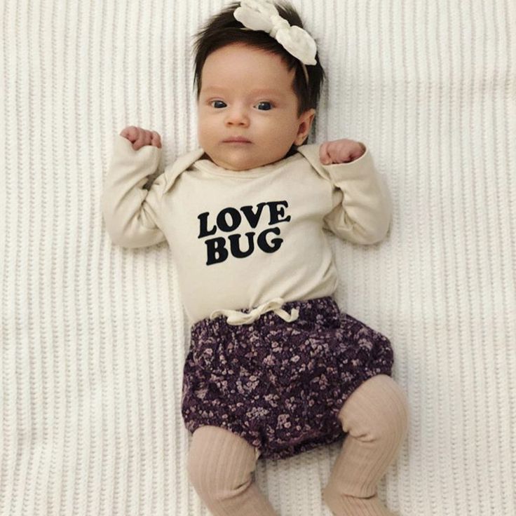 Love bug organic long sleeve onesie, baby, boy, girl, unisex, gender ...