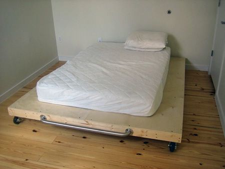 Floating Rustic Wood Platform Bedframe With By Knotsandbiscuits