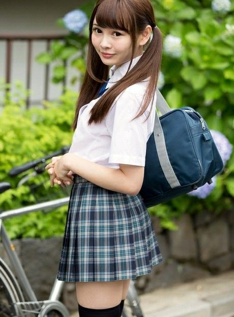 Girl pigtails teenager schoolgirl