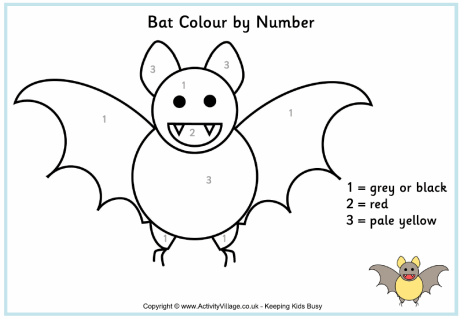 bat colour by number younger children will enjoy matching up the colours and numbers on this - Bat Picture To Color bat colour by number younger children will enjoy matching up the colours and numbers on this - Bat Picture To Color