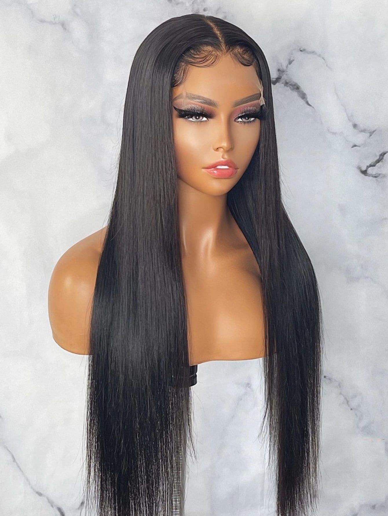 4*4 Lace Front Long Straight Human Hair Wig