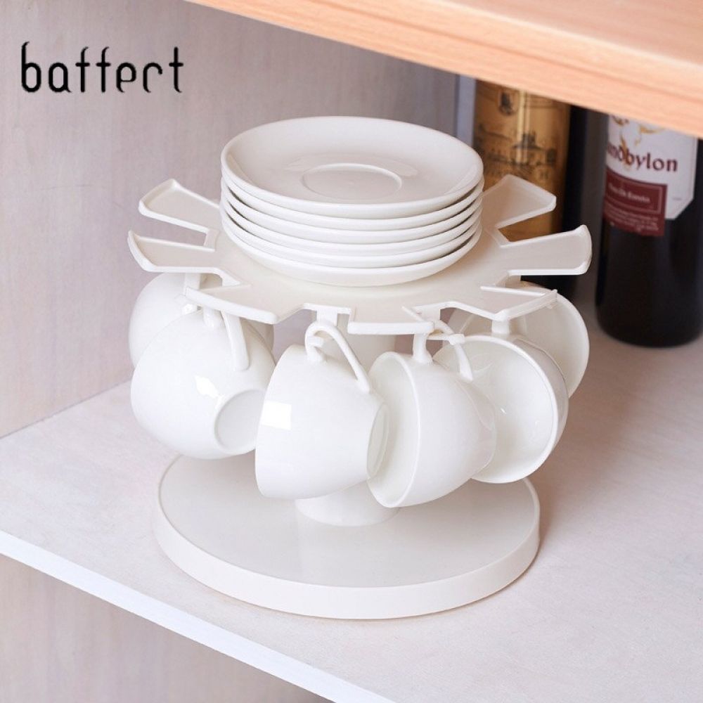 Negro Tazas de Caf/é Utensilios de Cocina Estante de Almacenamiento Multifuncional para Colocar Tazas Botellero de Pared Durable con 4 Ganchos Housolution Soporte de Taza de Hierro, 3 Piezas