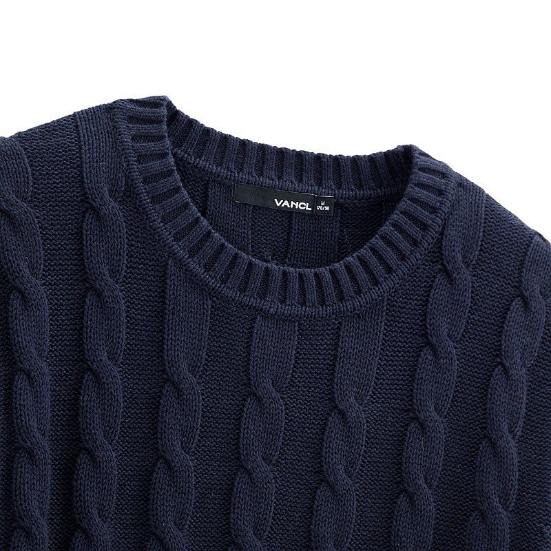 cable knit sweater navy