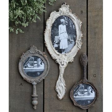 New Vintage Style Hand Mirror Photo Frames Easy To Mix And Match Use Them In A Grouping With Other Diffe Diy Home Decor Mirror Photo Frames, How To Hang Vintage Hand Mirrors