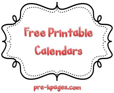 preschool calendar templates