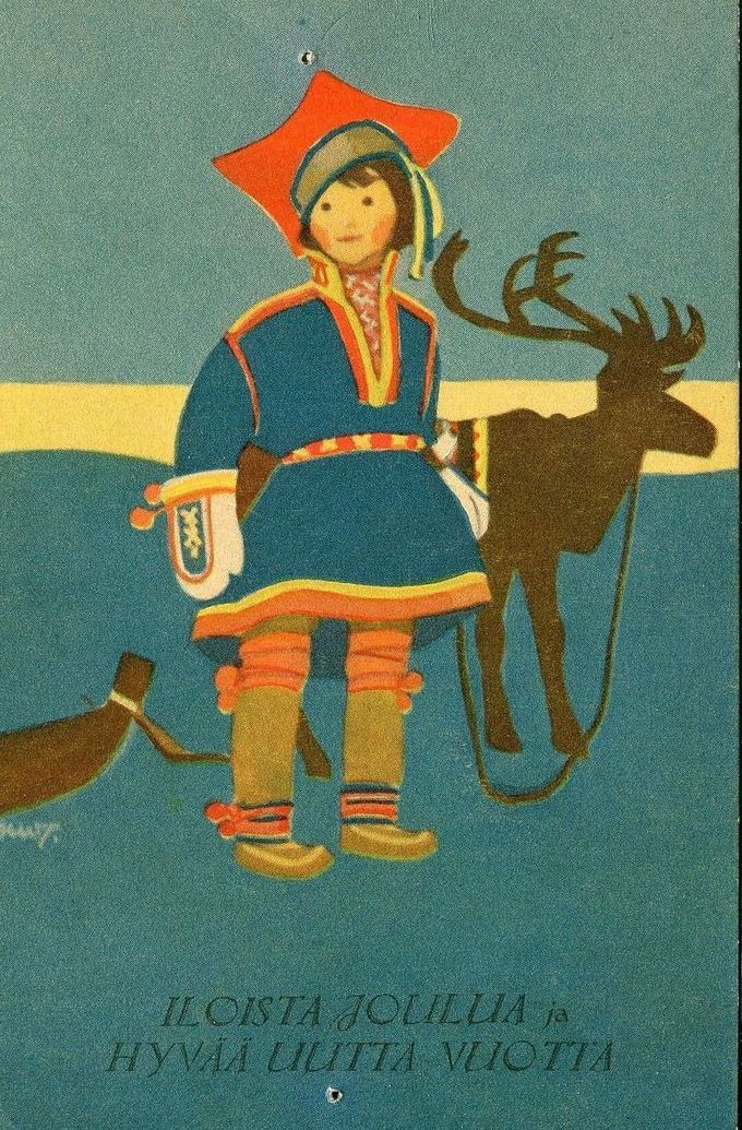 Sápmi Swedish Norwegian German Finnish Dutch Italian Ilration Image Result For Finnish Vintage Christmas Cards Swedish Scandinavian And New