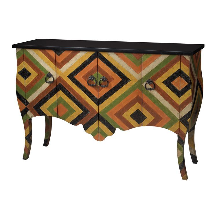 Sterling Industries African Print Chest Painted Furniture Decor - Sterling Industries Accent Furniture Sterling Industries African Print Chest Painted Furniture Decor - Sterling Industries Accent Furniture