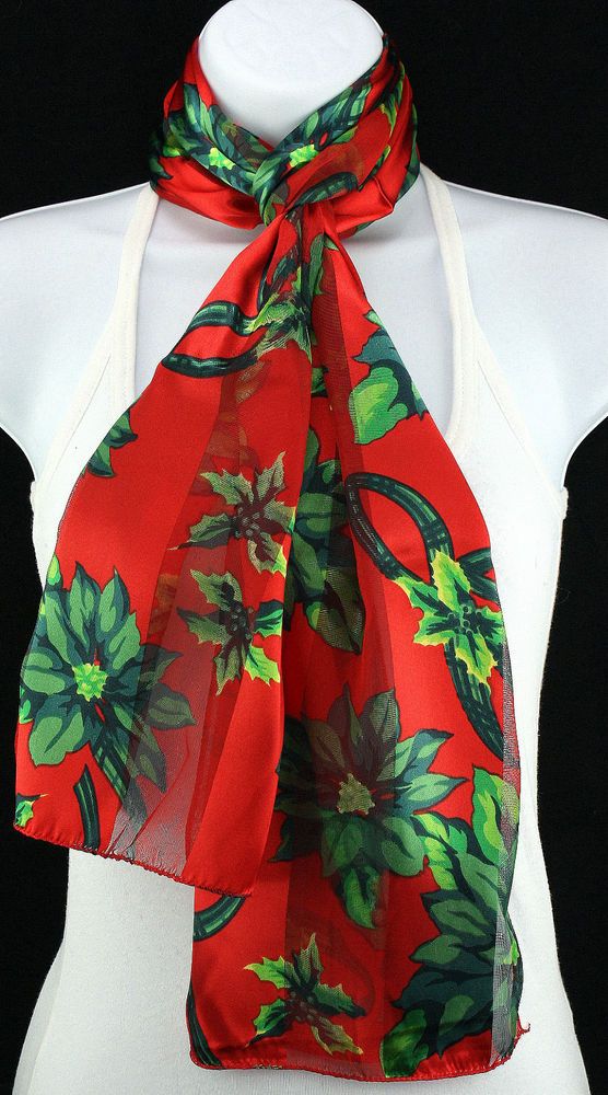 new poinsettia womens christmas holiday red gift scarf scarfs ladies scarves tiesjustforyou scarf - Christmas Scarfs new poinsettia womens christmas holiday red gift scarf scarfs ladies scarves tiesjustforyou scarf - Christmas Scarfs