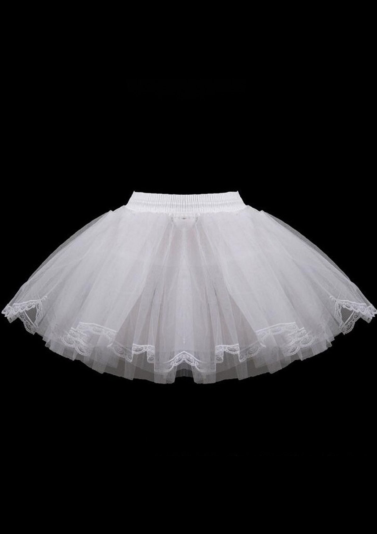 WHITE FLOWER GIRL BRIDAL GOWN DRESS SHORT PETTICOAT UNDERSKIRT CRINOLINE SKIRT