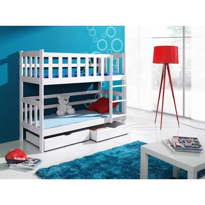 Lit superposé defi b 160x70 (couchage), blanc