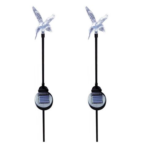 Solar Powered Hummingbird Color Changing Garden Stakes Set Of 2 Stake Led Lights - Solar Powered Hummingbird Garden Stake Solar Powered Hummingbird Color Changing Garden Stakes Set Of 2 Stake Led Lights - Solar Powered Hummingbird Garden Stake