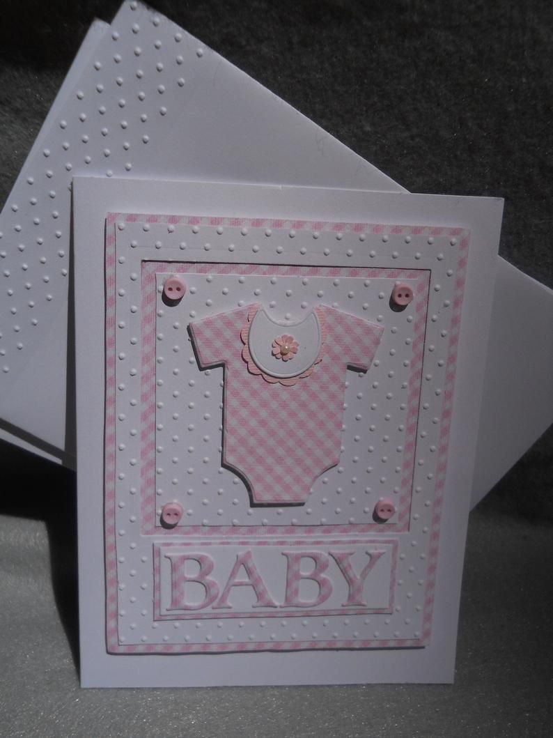 baby girl card onesie baby girl card w baby onesie w bib