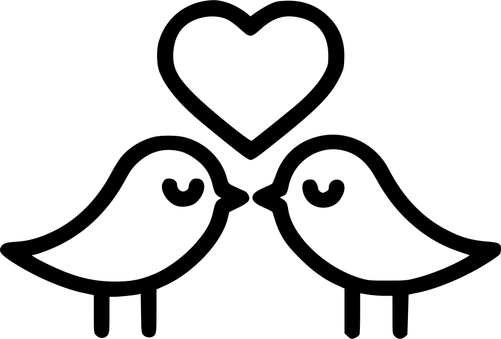 Download Romantic Valentine Day Heart Birds (With images) | Silhouette stencil, Valentines day hearts ...