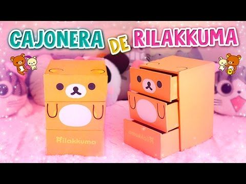 DIY KAWAII ☆ HAZ UNA CAJONERA / ORGANIZADOR DE RILAKKUMA DE CARTÓN ☆ (ECONÓMICO) l Fabbi Lee