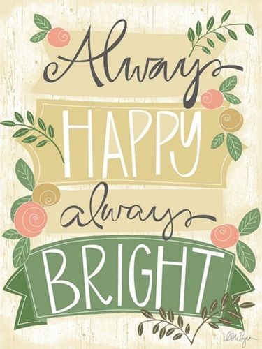 Always Happy | Wall canvas, Hand lettering art, Canvas wall art
