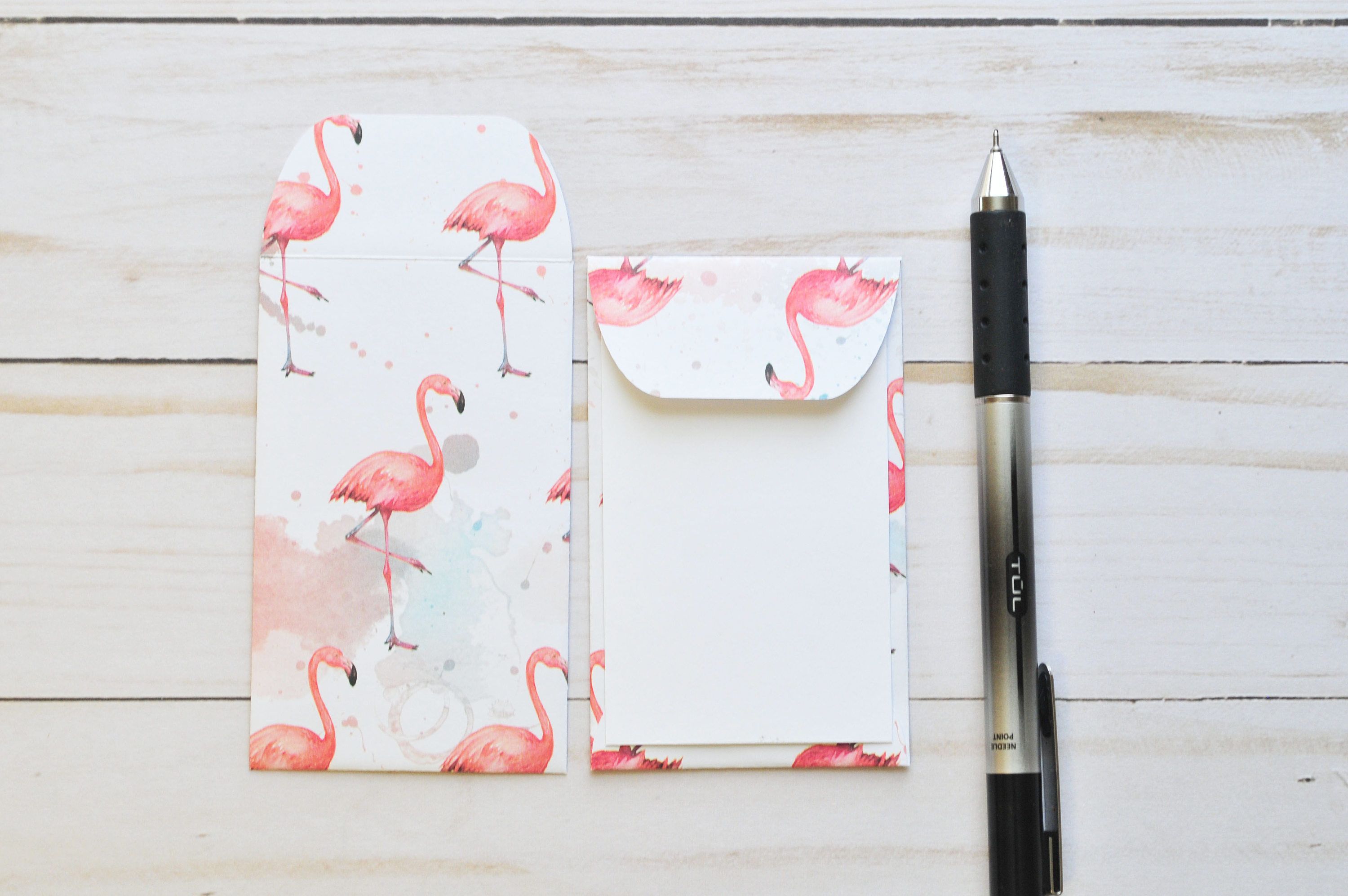 flamingo gift card holders blank cards mini cards