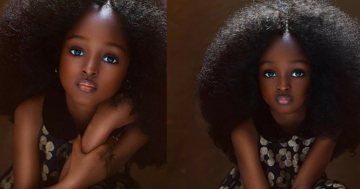 Angelic 5 Year Old From Nigeria Is Being Hailed The Most Beautiful Child In The World Most Beautiful Child Beautiful Children Hair Styles