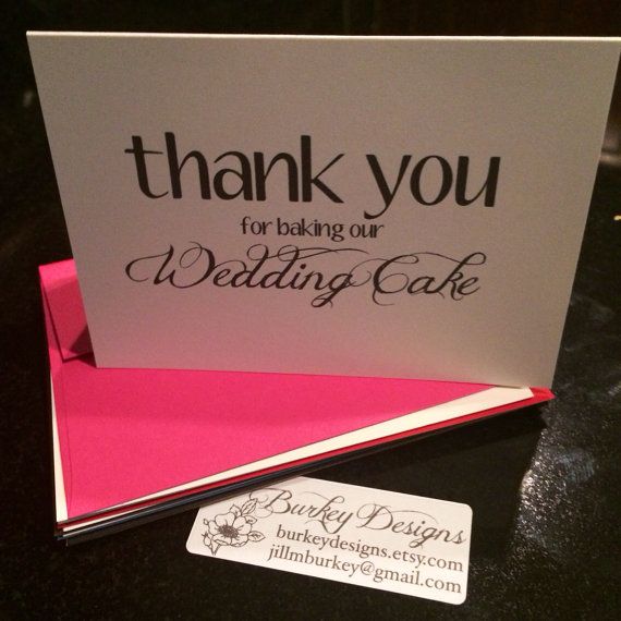Thank you for baking our wedding cake Bakery by BurkeyDesigns, 2.00