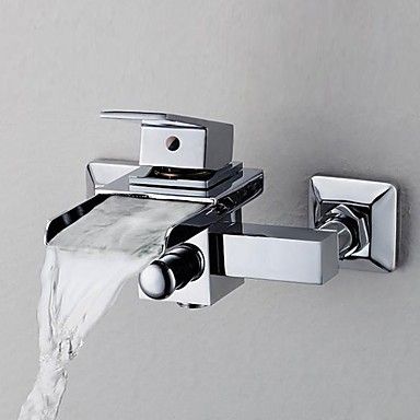 Contemporanea Vasca Rubinetto Cascata Montaggio A Parete
