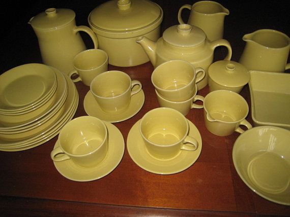Lot Of Vintage Arabia Finland Yellow Kilta, Teema, By Kaj Franck, 33 - 570x428 - jpeg Kaj Franck Tableware