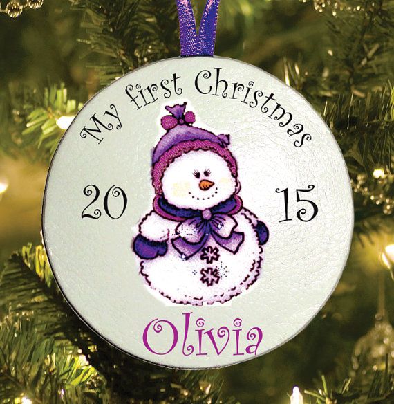 My first Christmas tree baby ornament - Personalized baby's 1ST